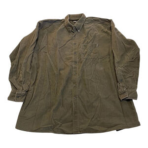 Camel Active Shirt Mens XXL Corduroy Button Up Long Sleeve Olive Workwear Casual